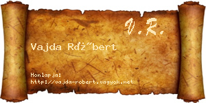 Vajda Róbert névjegykártya