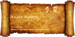 Vajda Róbert névjegykártya